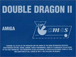 Top of cartridge artwork for Double Dragon II - The Revenge on the Commodore Amiga.