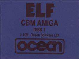 Top of cartridge artwork for Elf (microvalue) on the Commodore Amiga.