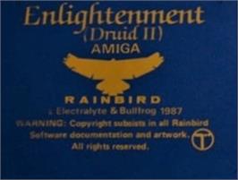 Top of cartridge artwork for Enlightenment - Druid 2 on the Commodore Amiga.