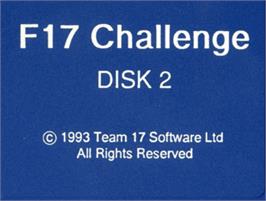 Top of cartridge artwork for F17 Challenge on the Commodore Amiga.