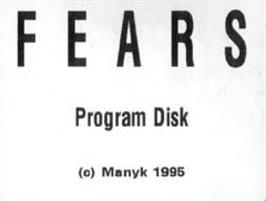 Top of cartridge artwork for Fears on the Commodore Amiga.