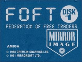 Top of cartridge artwork for Foft - Federation Of Free Traders on the Commodore Amiga.