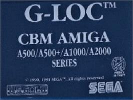 Top of cartridge artwork for G-loc R360 on the Commodore Amiga.