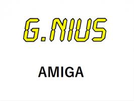 Top of cartridge artwork for G.nius on the Commodore Amiga.