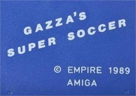 Top of cartridge artwork for Gazza's Super Soccer on the Commodore Amiga.