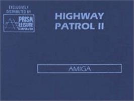 Top of cartridge artwork for Highway Patrol 2 on the Commodore Amiga.