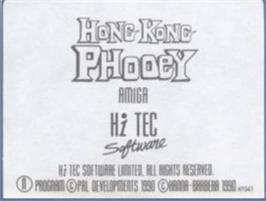 Top of cartridge artwork for Hong Kong Phooey: No.1 Super Guy on the Commodore Amiga.