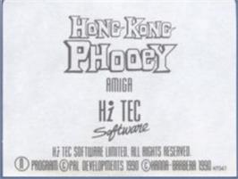 Top of cartridge artwork for Hong Kong Phooey on the Commodore Amiga.