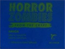 Top of cartridge artwork for Horror Zombies from the Crypt on the Commodore Amiga.