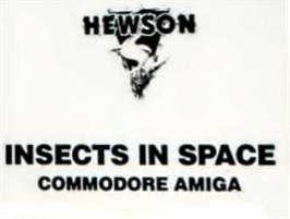 Top of cartridge artwork for Insects In Space on the Commodore Amiga.