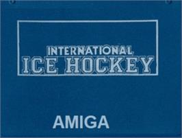 Top of cartridge artwork for International Ice Hockey on the Commodore Amiga.