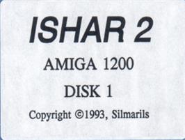 Top of cartridge artwork for Ishar 2: Messengers of Doom on the Commodore Amiga.