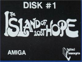 Top of cartridge artwork for Island of Lost Hope on the Commodore Amiga.