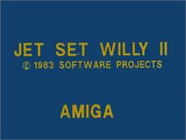 Top of cartridge artwork for Jet Set Willy 2 on the Commodore Amiga.