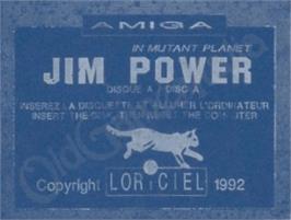 Top of cartridge artwork for Jim Power in 