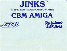 Top of cartridge artwork for Jinks on the Commodore Amiga.