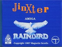 Top of cartridge artwork for Jinxter on the Commodore Amiga.