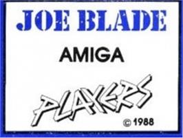 Top of cartridge artwork for Joe Blade on the Commodore Amiga.