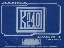 Top of cartridge artwork for K240 on the Commodore Amiga.
