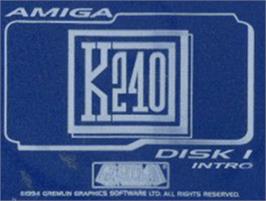 Top of cartridge artwork for K240 on the Commodore Amiga.