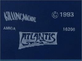 Top of cartridge artwork for Killing Machine on the Commodore Amiga.