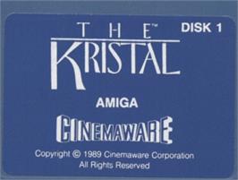 Top of cartridge artwork for Kristal on the Commodore Amiga.