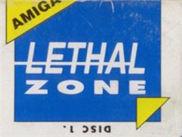 Top of cartridge artwork for Lethal Zone on the Commodore Amiga.