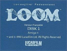 Top of cartridge artwork for Loom on the Commodore Amiga.
