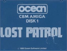 Top of cartridge artwork for Lost Patrol on the Commodore Amiga.