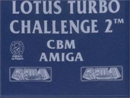Top of cartridge artwork for Lotus Turbo Challenge 2 on the Commodore Amiga.