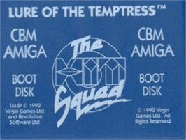 Top of cartridge artwork for Lure of the Temptress on the Commodore Amiga.