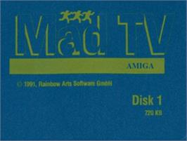 Top of cartridge artwork for Mad TV on the Commodore Amiga.