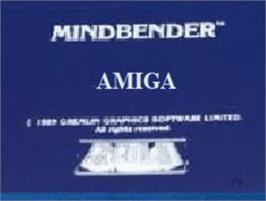 Top of cartridge artwork for Mindbender on the Commodore Amiga.