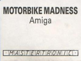 Top of cartridge artwork for Motorbike Madness on the Commodore Amiga.