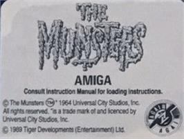 Top of cartridge artwork for Munsters, The on the Commodore Amiga.