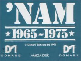Top of cartridge artwork for Nam 1965-1975 on the Commodore Amiga.