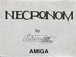 Top of cartridge artwork for Necronom on the Commodore Amiga.