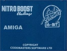 Top of cartridge artwork for Nitro Boost Challenge on the Commodore Amiga.