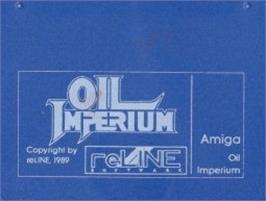Top of cartridge artwork for Oil Imperium on the Commodore Amiga.