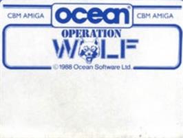 Top of cartridge artwork for Operation Wolf on the Commodore Amiga.