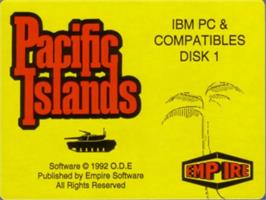 Top of cartridge artwork for Pacific Islands on the Commodore Amiga.