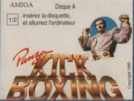 Top of cartridge artwork for Panza Kick Boxing on the Commodore Amiga.