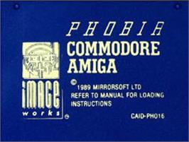 Top of cartridge artwork for Phobia on the Commodore Amiga.
