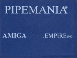 Top of cartridge artwork for Pipe Mania on the Commodore Amiga.