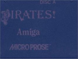 Top of cartridge artwork for Pirates! on the Commodore Amiga.