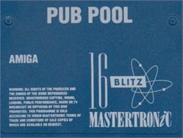 Top of cartridge artwork for Pool on the Commodore Amiga.