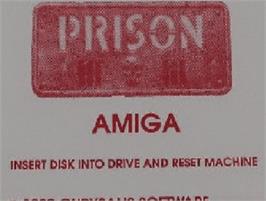 Top of cartridge artwork for Prison on the Commodore Amiga.
