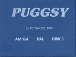 Top of cartridge artwork for Puggsy on the Commodore Amiga.