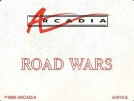 Top of cartridge artwork for RoadWars on the Commodore Amiga.