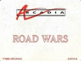 Top of cartridge artwork for Roadwars on the Commodore Amiga.